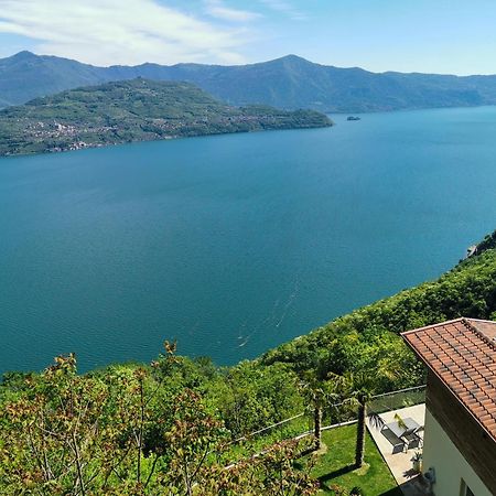 Mia Isola With Lake View, Garden And Swimming Pool Parzanica Exteriör bild