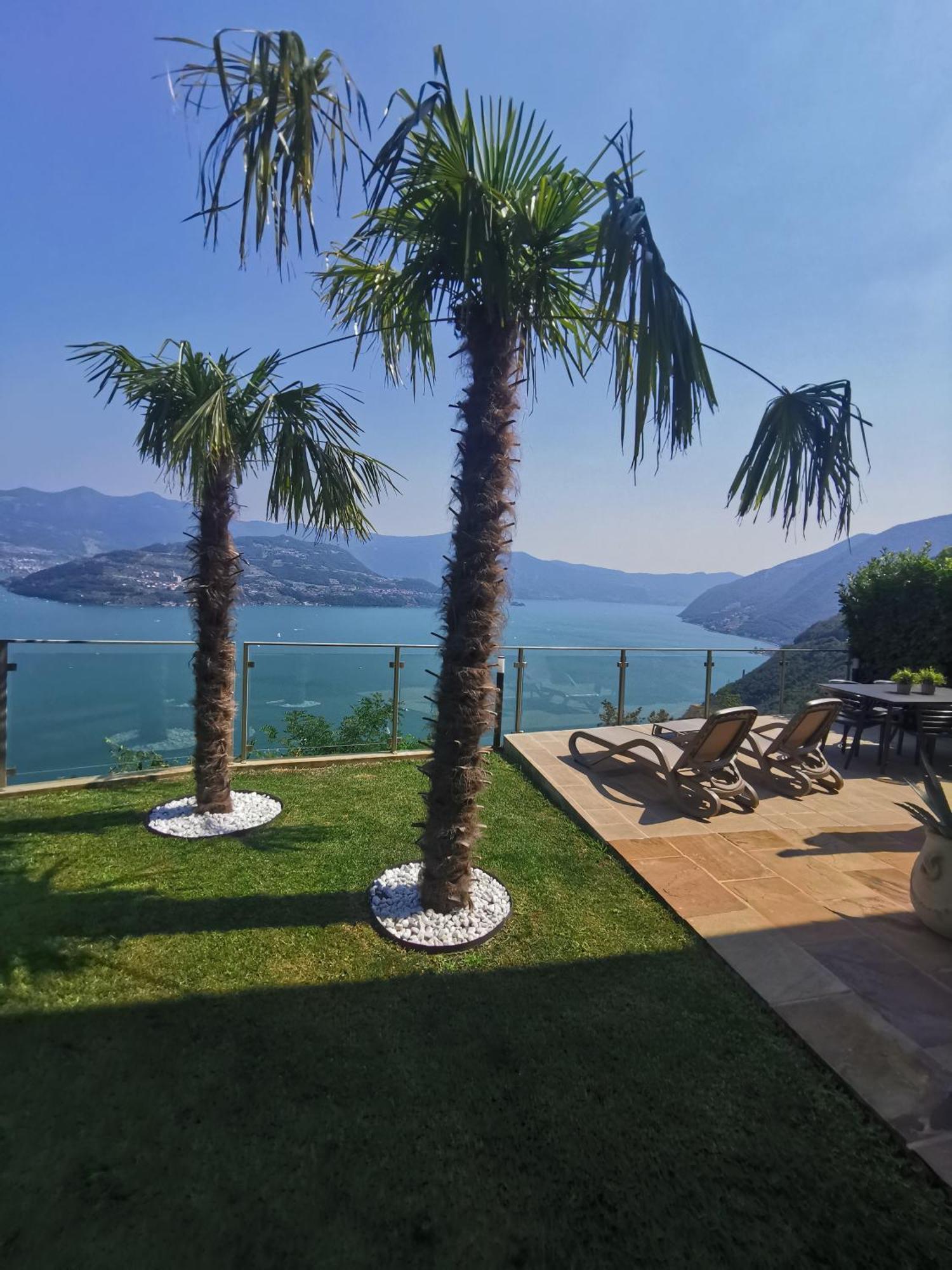 Mia Isola With Lake View, Garden And Swimming Pool Parzanica Exteriör bild